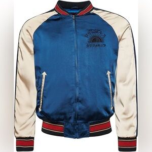 Superdry Mens Sukajan Jacket Zinc Blue